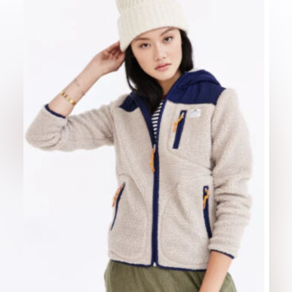 Madewell Penfield Carson Sherpa Fleece Hooded Jacket M